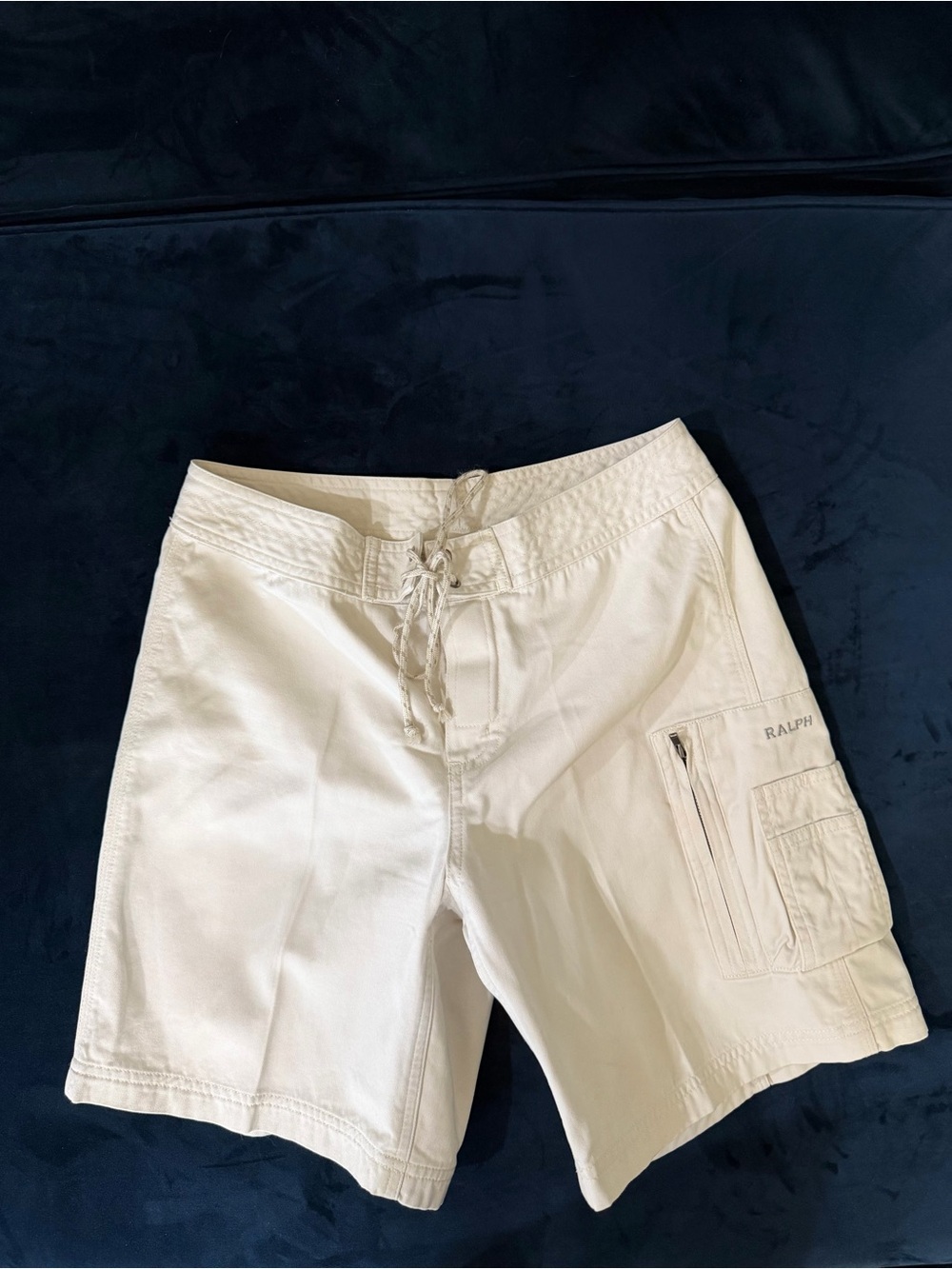 Ralph Lauren Cream Drawstring Cargo Shorts